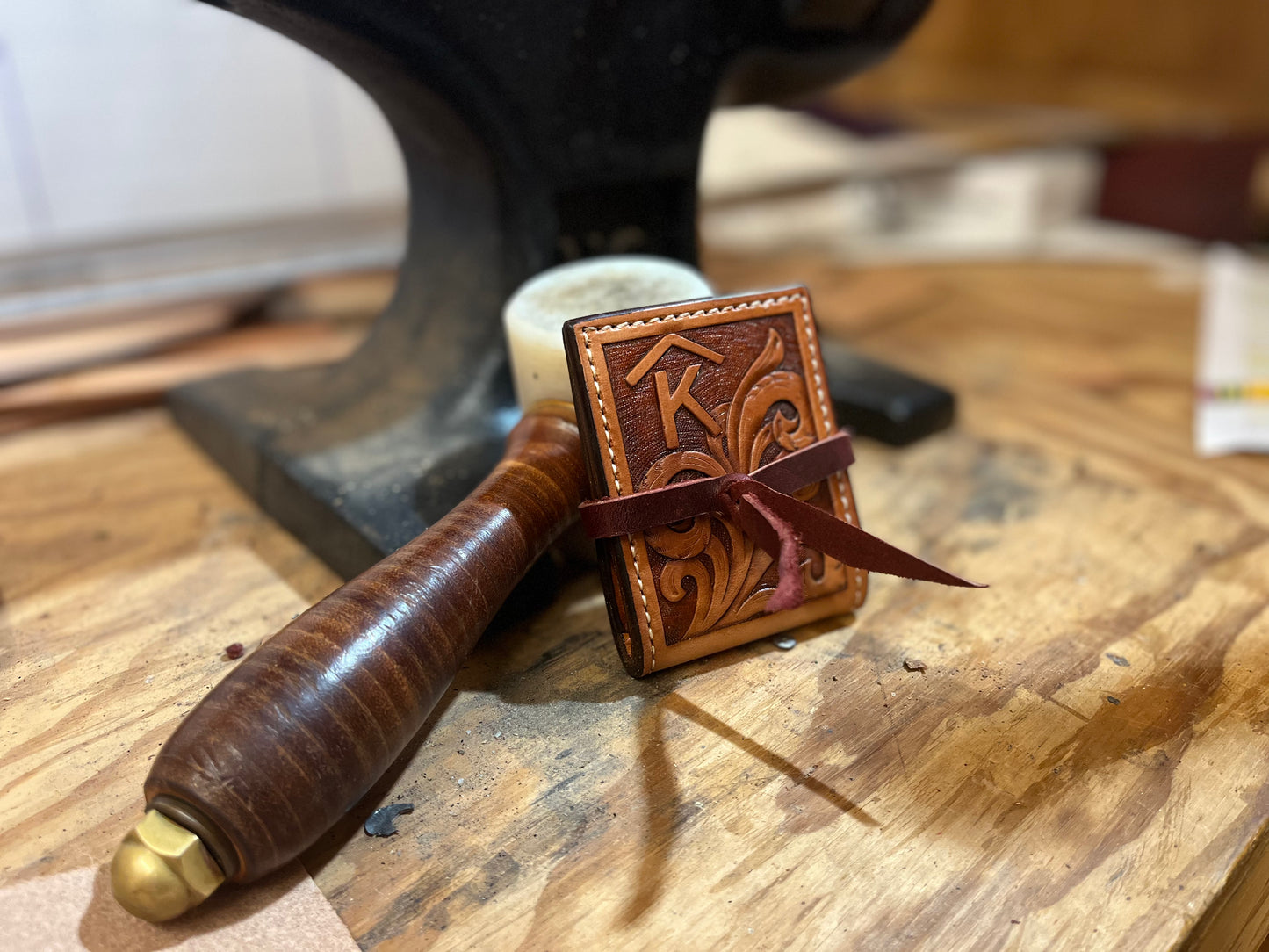Tooled Front Pocket Wallet