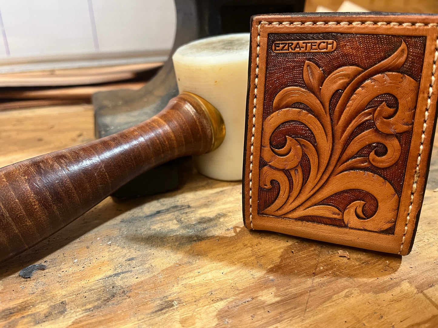 Tooled Front Pocket Wallet