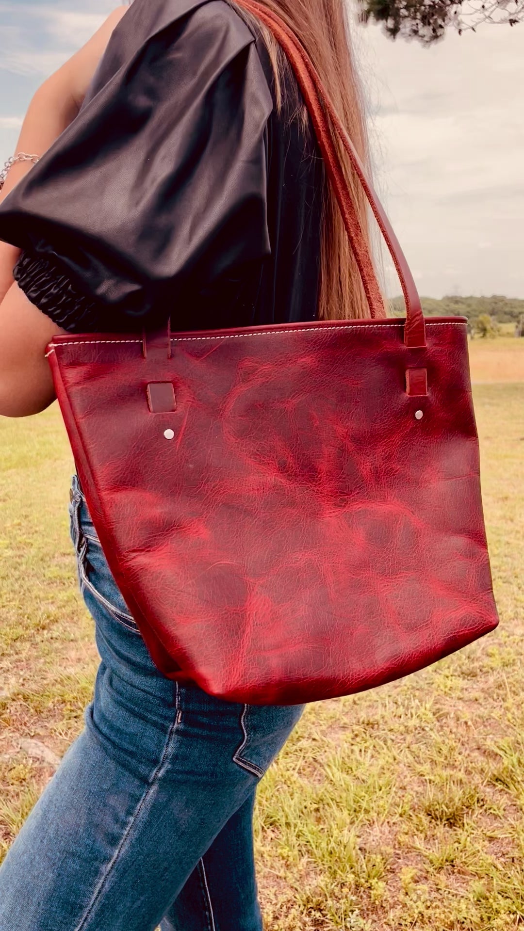 Eve Women's Leather Tote Bag Medium – Ezra Tech Ranch Gear